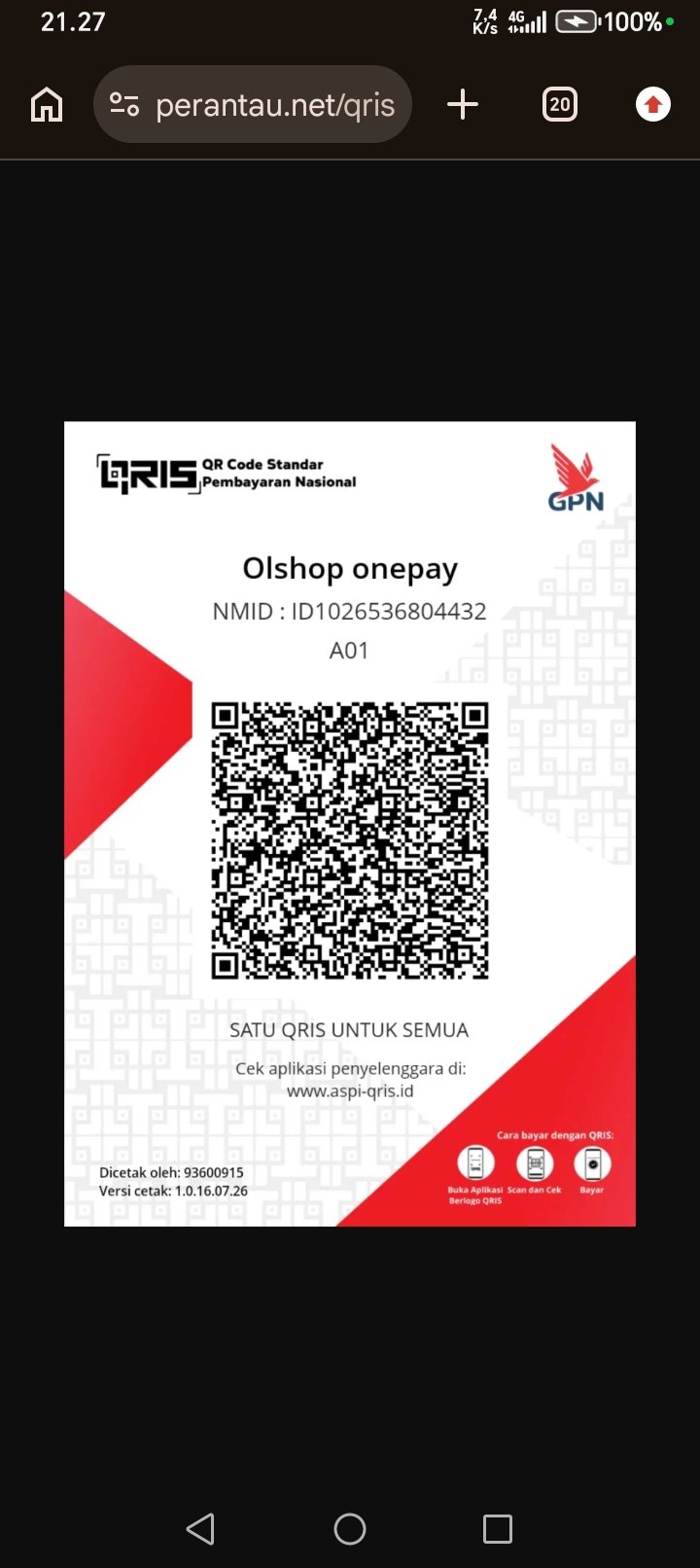 QR Code Transaksi